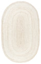 Nuloom Rigo Hand Woven Farmhouse Jute Area Rug, Off White 9'x12'Oval