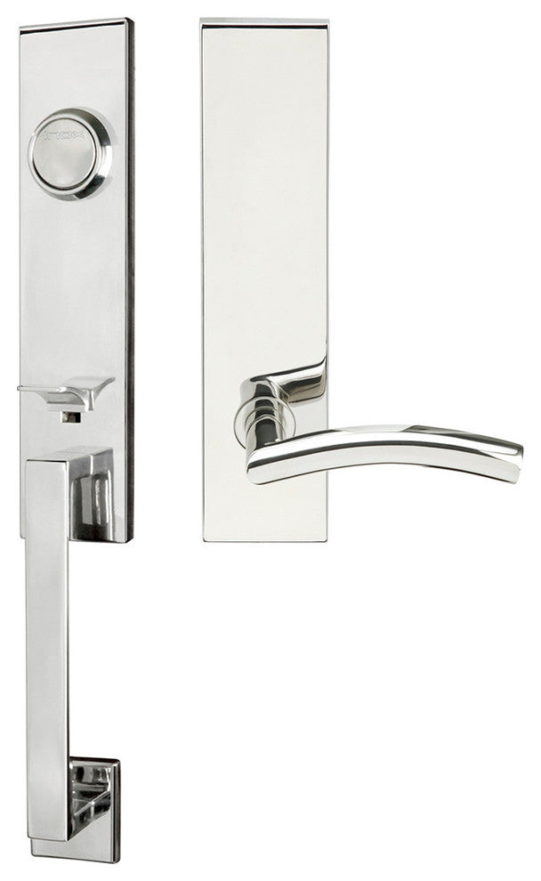 Brussels Lever, Tubular Dummy Handleset, Right Hand, Polished Stainless Steel