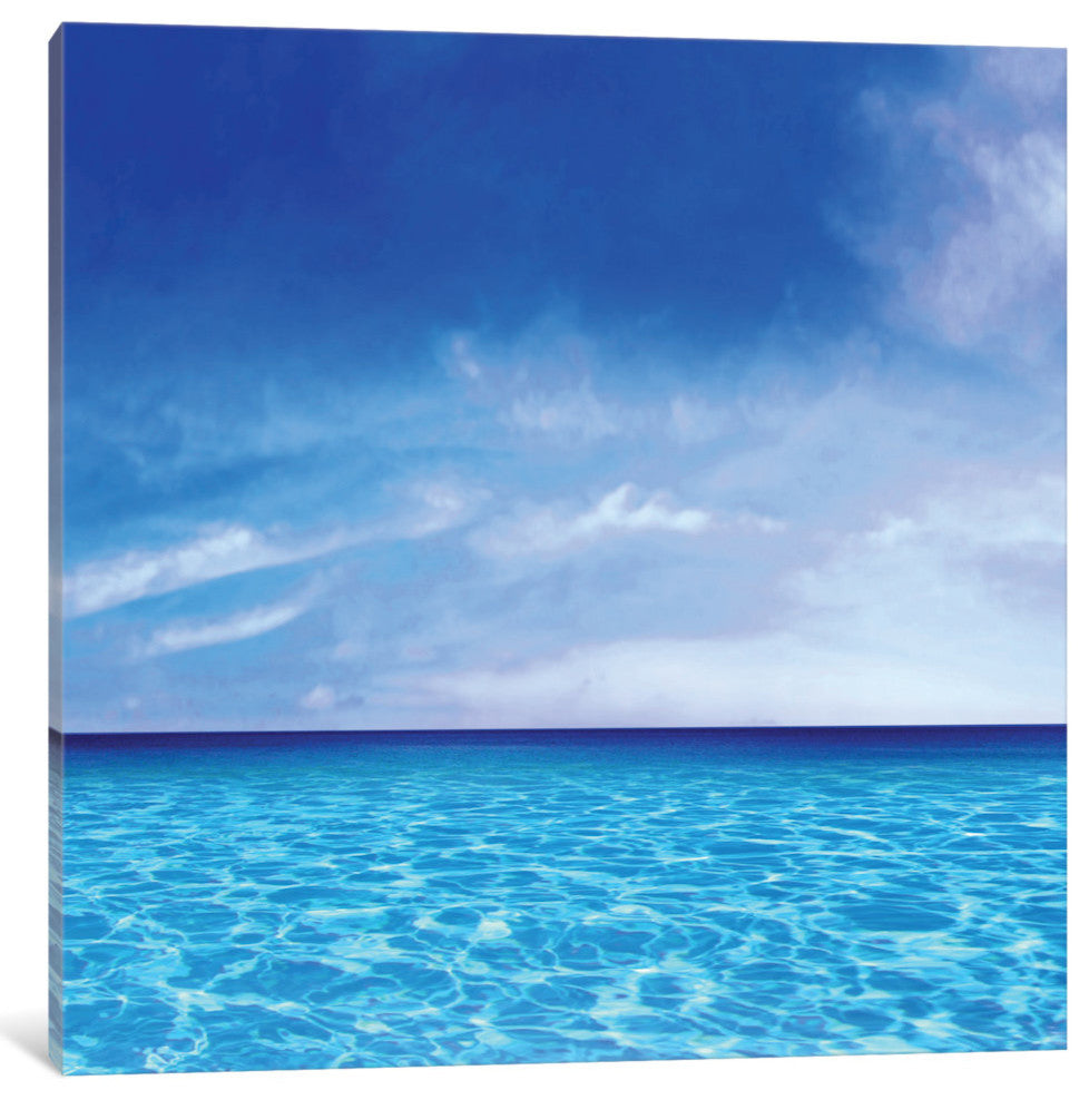 "Sky And Water" by Charlie Carter, Canvas Print, 26"x26"
