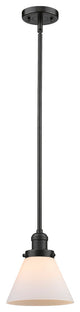 Large Cone LED Pendant, Oil Rubbed Bronze, Glass: Matte White Cased