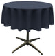 LA Linen Round Polyester Poplin, Navy, 51" Round