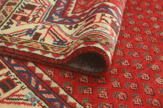 Fine Vintage Distressed Zyaire Red/Beige Rug, 4'4x7'0