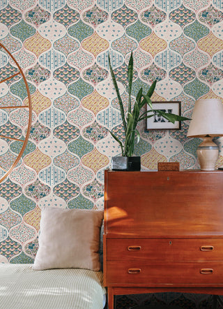 Warm Multi Pippa Peel & Stick Wallpaper