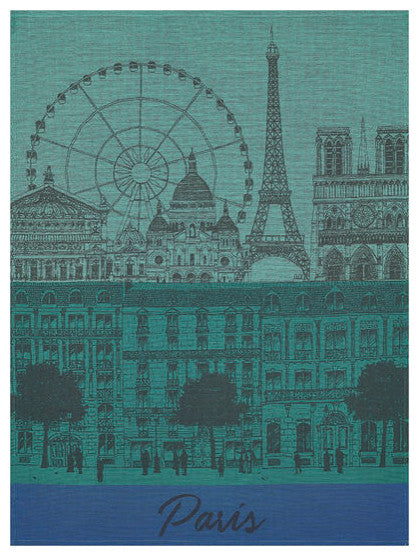 Le Jacquard Francais Paris Panorama Teal