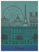 Le Jacquard Francais Paris Panorama Teal