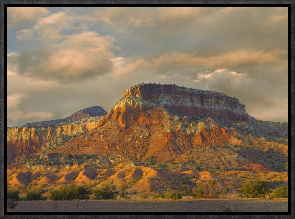 Sandstone Butte Showing Sedimentary Rock Layers, New Mexico, 16"x12"