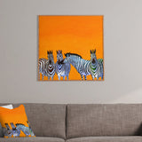 Deny Designs Clara Nilles Candy Stripe Zebras Framed Wall Art