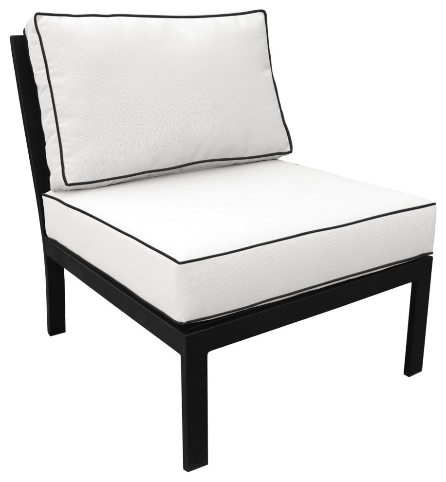 kathy ireland Madison Ave. 9 Piece Aluminum Patio Furniture Set 09b, Snow
