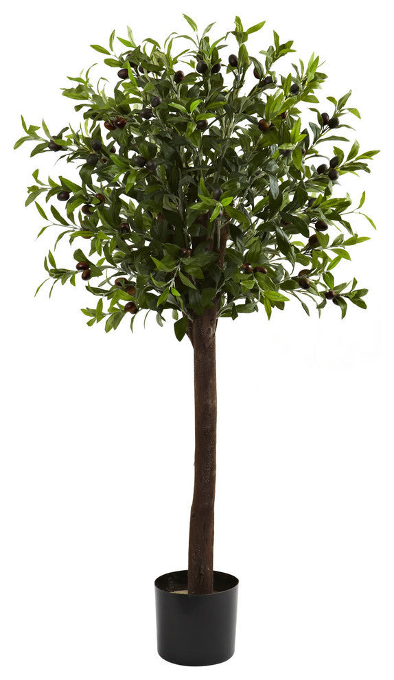 4' Olive Topiary Silk Tree