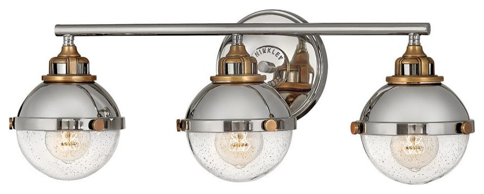 Hinkley 5173PN Three Light Vanity, Polished Nickel