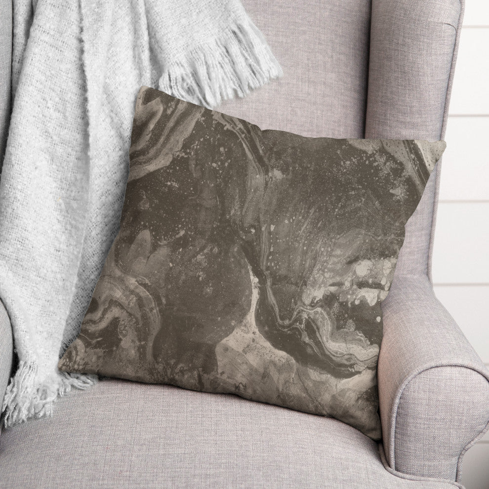 Gray Marble Pattern 18x18 Indoor/Outdoor Pillow