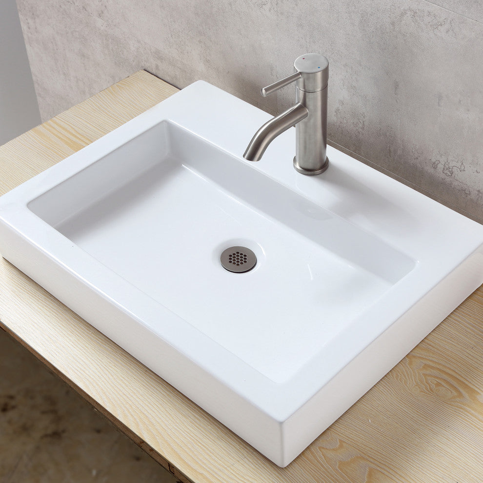 Bathroom Faucet Grid Drain Strainer Without Overflow, Brushed Nickel