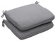 Rave Graphite Rounded Corners Seat Cushion, Set of 2