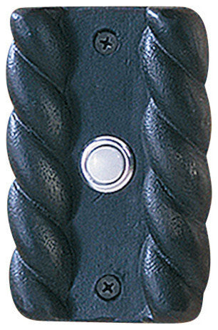 Twist Bell Plate With Button, Black Iron