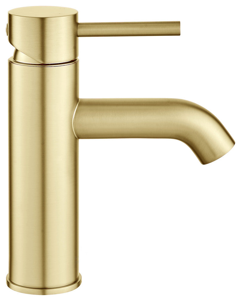 Ivy Single Hole Single Handle Bathroom Faucet, Brushed Gold