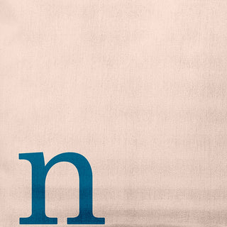 20"x20" Modern Monogram Decorative Throw Pillow, Autumn Blue