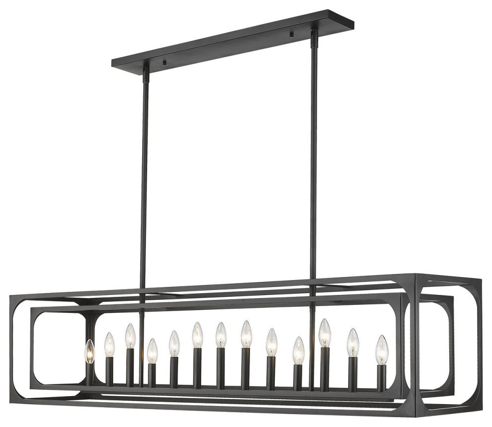 Zlite 3038-13L-MB 13-Light Island, Matte Black