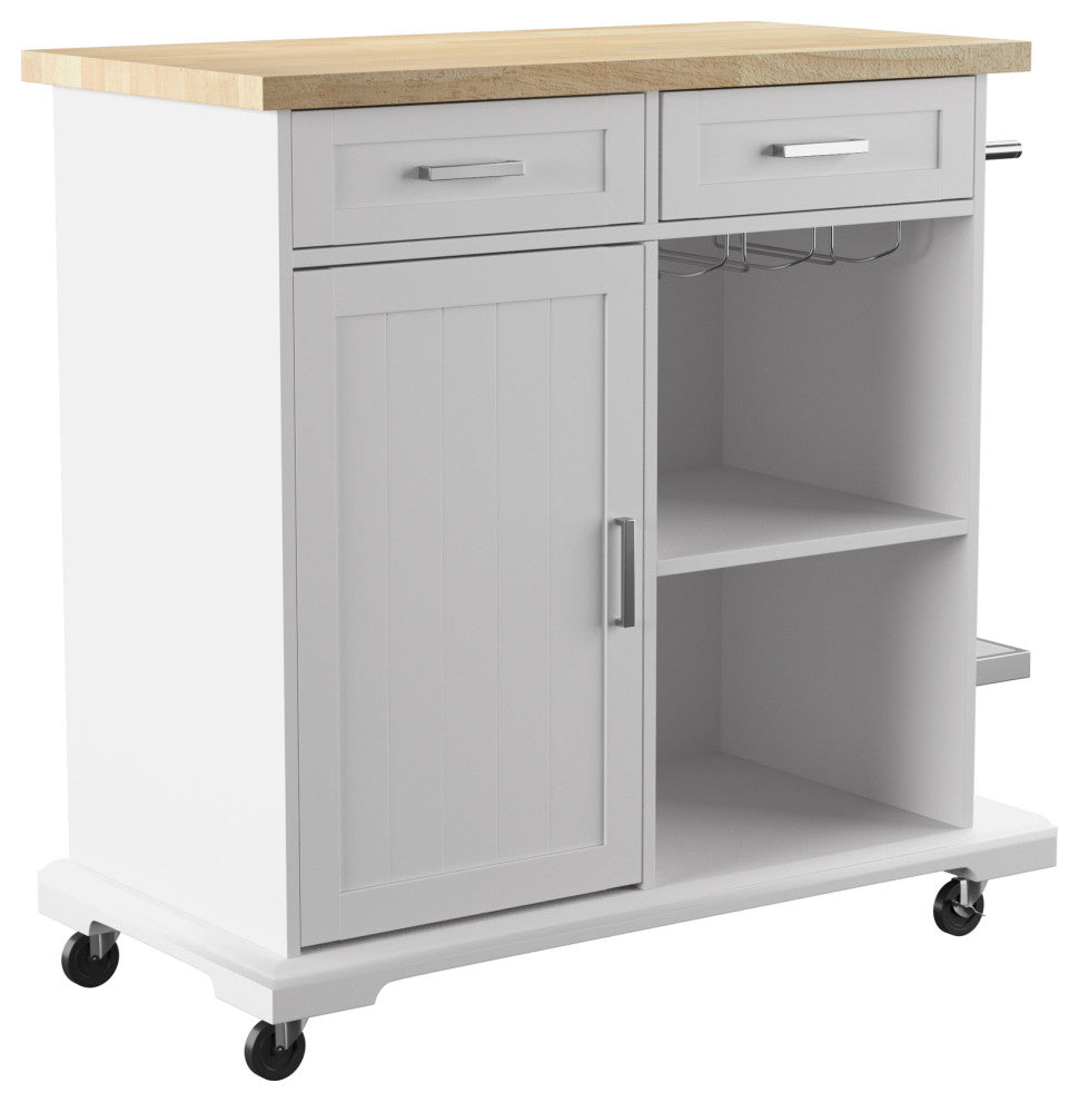 Bastien Rolling Kitchen Island With Storage