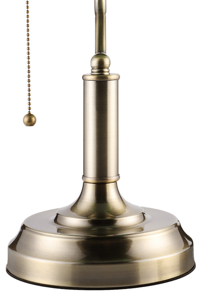 Traditional Antique Style Banker's Lamp, Green