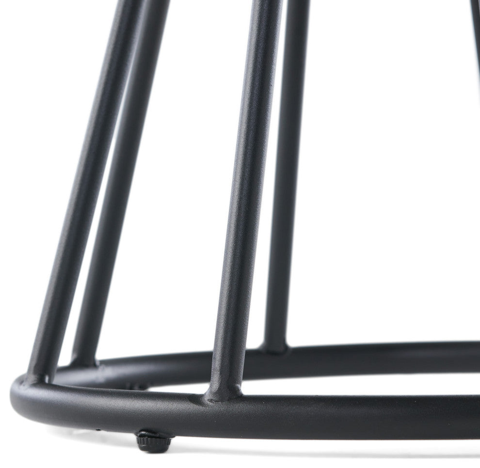 GDF Studio Kavala Wicker Outdoor Accent Table, Brown