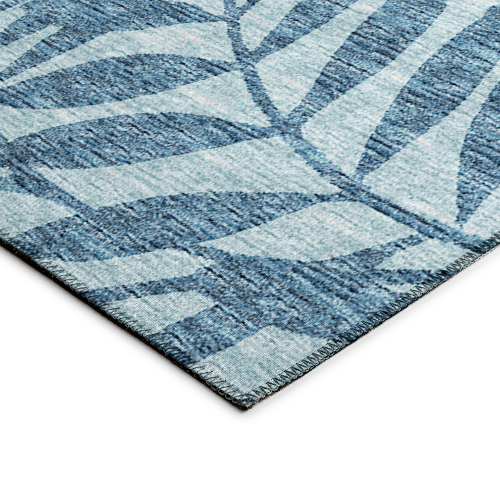 Indoor/Outdoor Sedona SN5 Denim Machine Washable 8' x 8' Round Rug