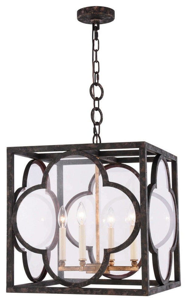 Elegant Lighting Trinity Collection Pendant, Aged Copper