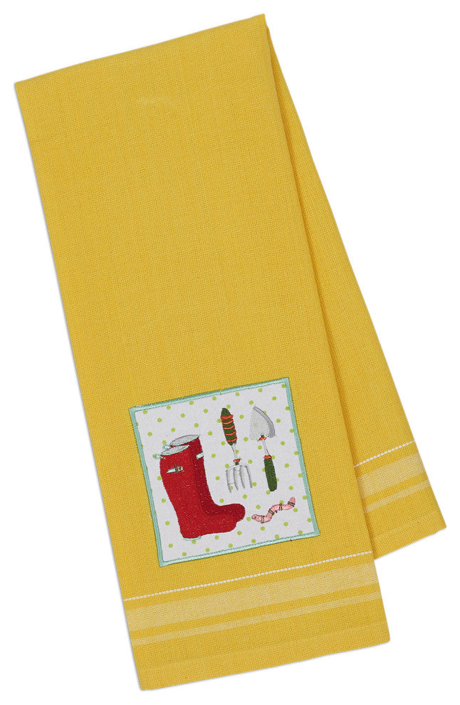 Strawberry Patch Embellished Dishtowel
