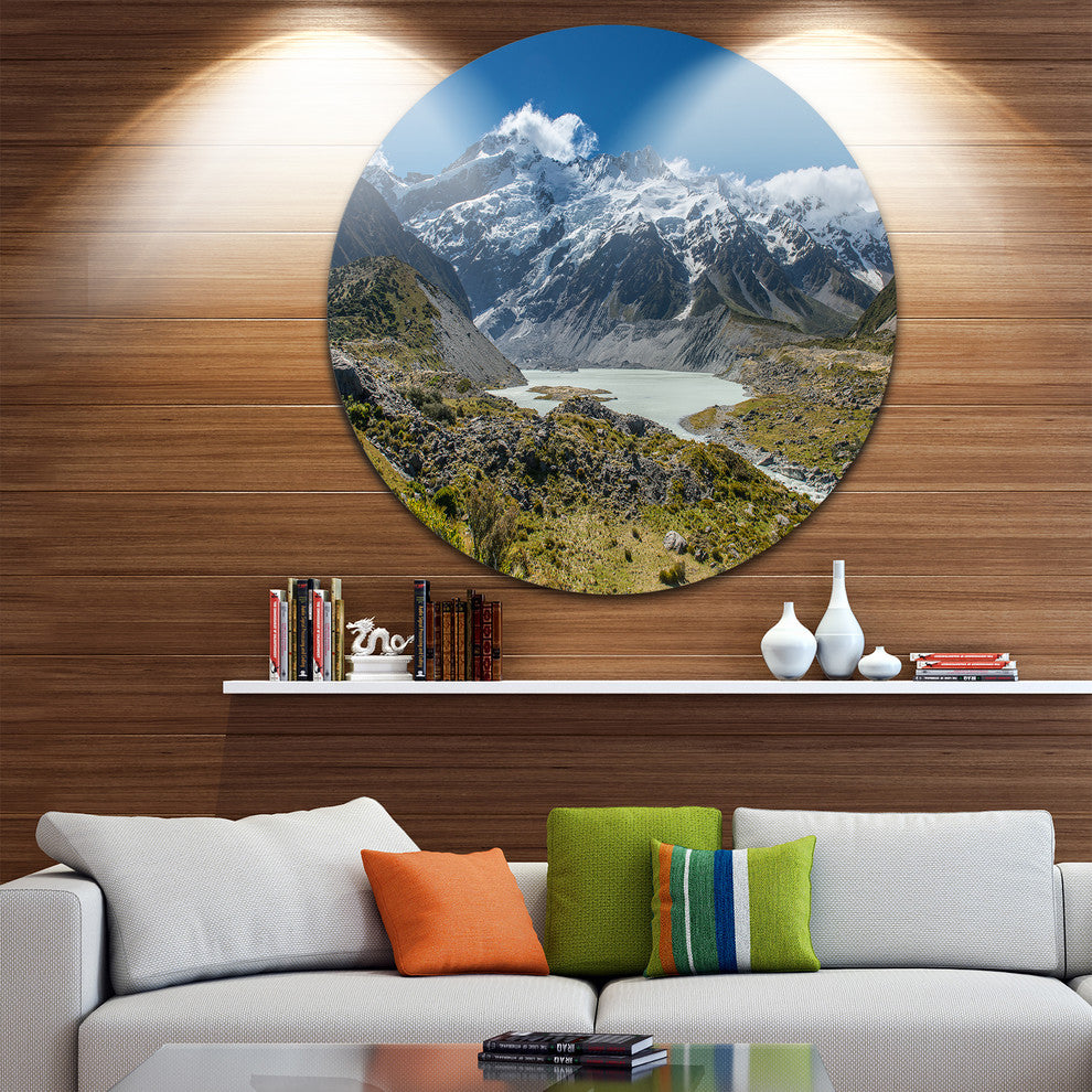 Green And White Mountains New Zealand, Landscape Disc Artwork, 11"