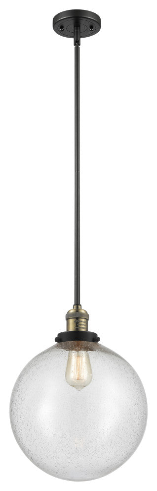 Beacon Mini Pendant, Black Antique Brass, Seedy