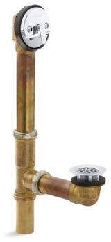 Kohler Swiftflo Adjustable Drain, 20-Gauge Brass, Polished Chrome