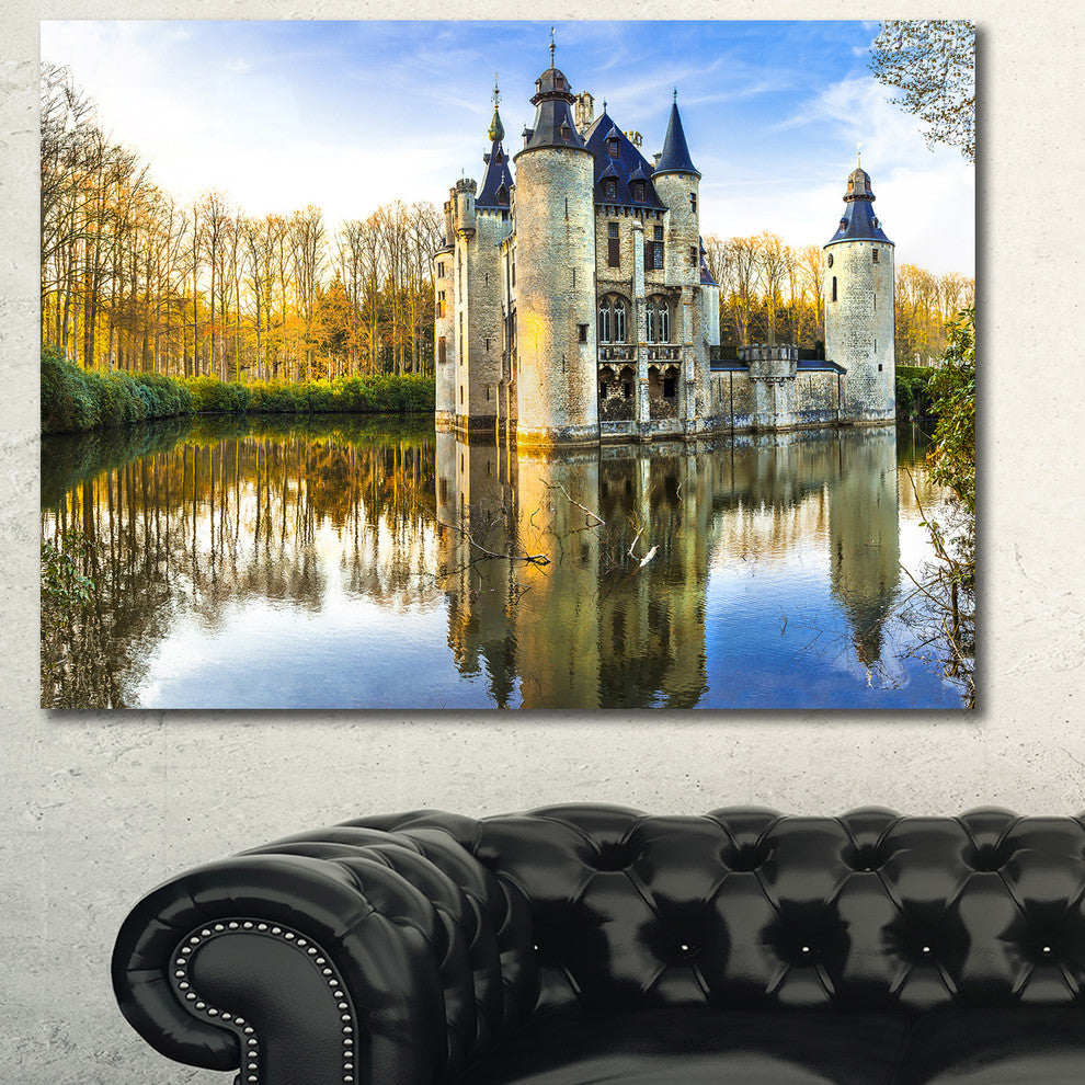 Fairytale Medieval Castles, Large landscape Canvas Art Print, 60x40
