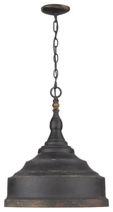 Keating 3-Light Pendant Antique Black Iron