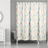 Colorful Cacti 71x74 Shower Curtain