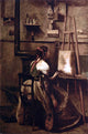 Jean-Baptiste-Camille Corot Corot's Studio, 18"x27" Wall Decal