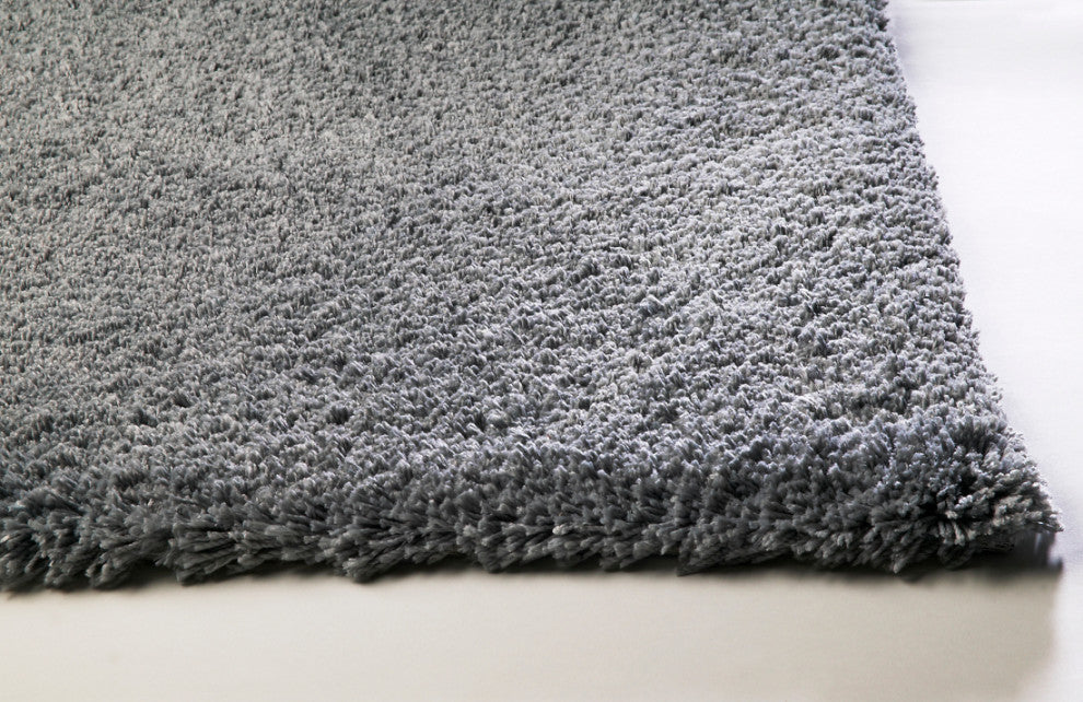 KAS Bliss 1557 Grey Shag Area Rug, 7'6" X 9'6"