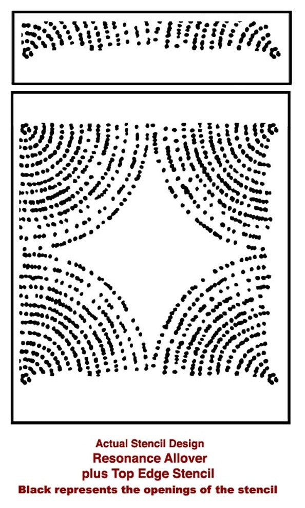 Resonance Allover Stencil Pattern, DIY home Decor, Easy DIY Wall Decor