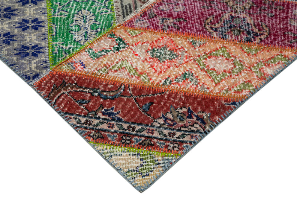 Rug N Carpet - Hand-Knotted Turkish 8' 2" x 10' 2" Contemporary Patchwork Rug