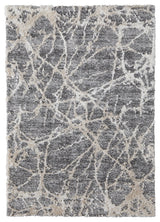 Caide Transitional Abstract, Gray/Ivory, 5'x8' Area Rug