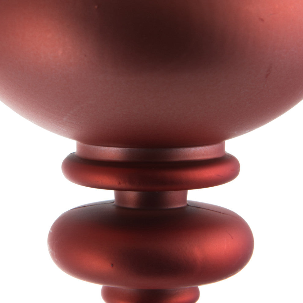 Vickerman N175071D 8" Coral Matte Finial Ornament, Pack of 3