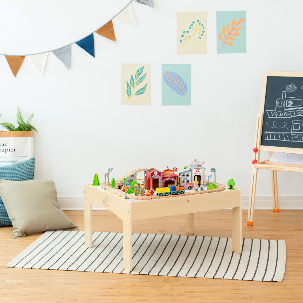 Preschool Toys Train and Table Set, 85 pcs