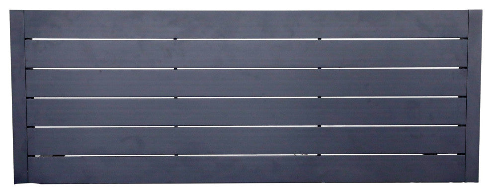Benzara BM284156 Outdoor Bar Table, Cast Aluminum, Powder Coated, Slate Gray