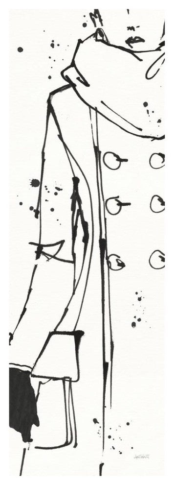 "Fashion Strokes VII" Digital Paper Print by Anne Tavoletti, 14"x38"