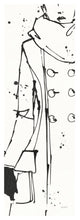 "Fashion Strokes VII" Digital Paper Print by Anne Tavoletti, 14"x38"