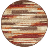 Unique Loom Multicolored Autumn Wheat 3' 3 x 3' 3 Round Rug