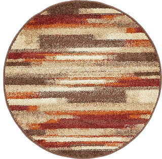 Unique Loom Multicolored Autumn Wheat 3' 3 x 3' 3 Round Rug