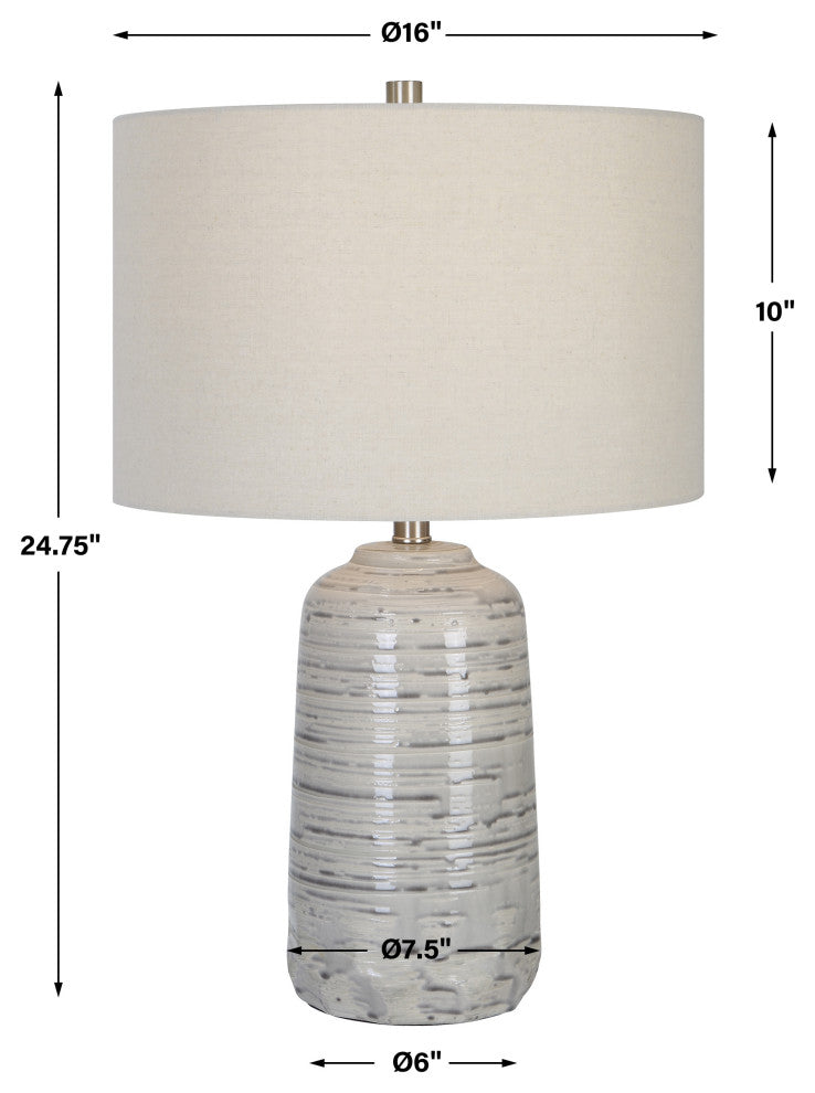 Uttermost Cyclone Ivory Table Lamp