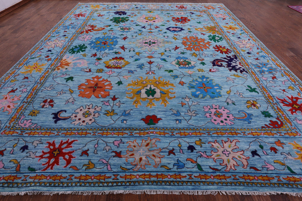Turkish Oushak Hand-Knotted Wool Rug 12' 3" X 14' 11" - Q13351