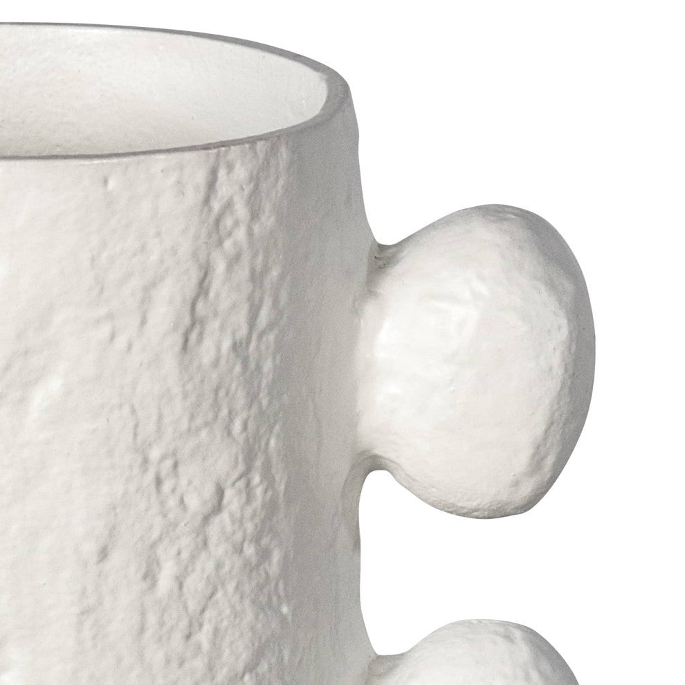 Sanya Metal Vase Small, White