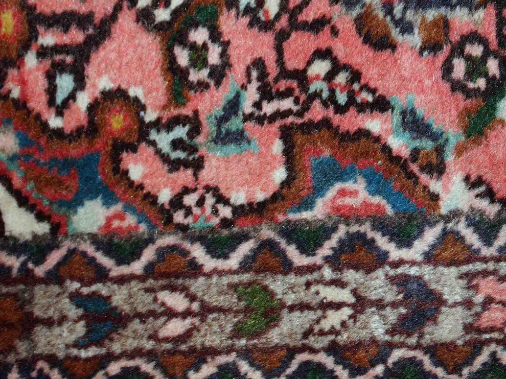 Handmade vintage Persian Lilihan rug 1.9' x 3' (59cm x 93cm) 1970s