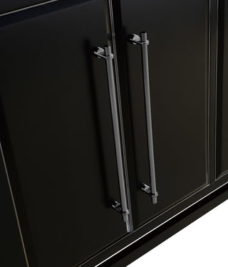 Mason 24" Vanity Only, Black With Brushed Silver Hardware
